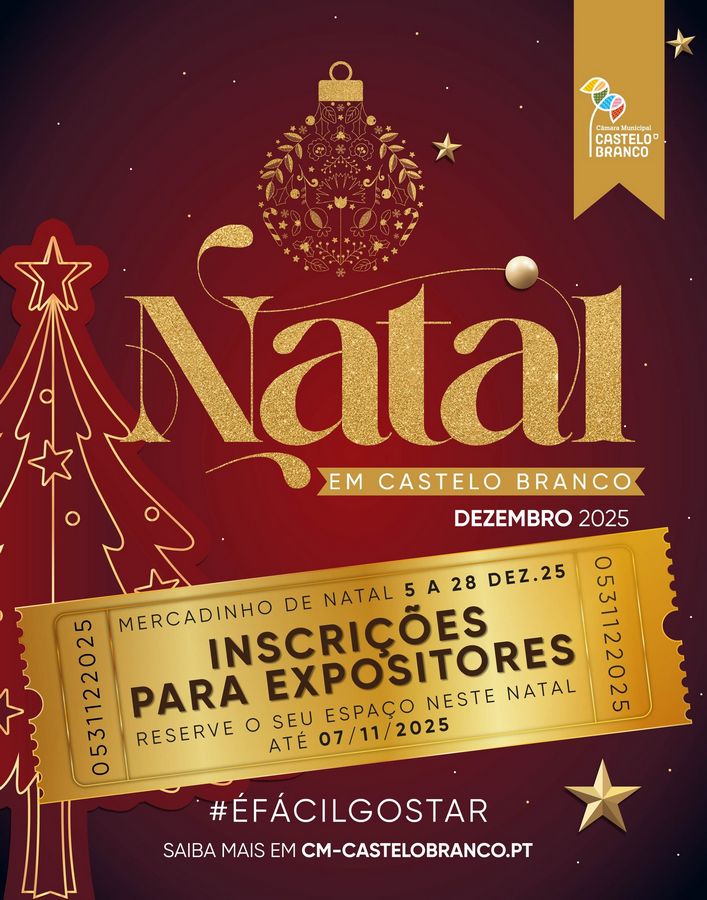 InscriçõesMercadinhoNatal Inscrições abertas para o Mercadinho de Natal em Castelo Branco